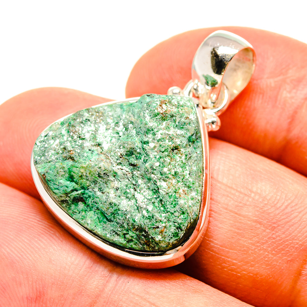 Green Fuchsite Pendants handcrafted by Anasilvercos - PD757676