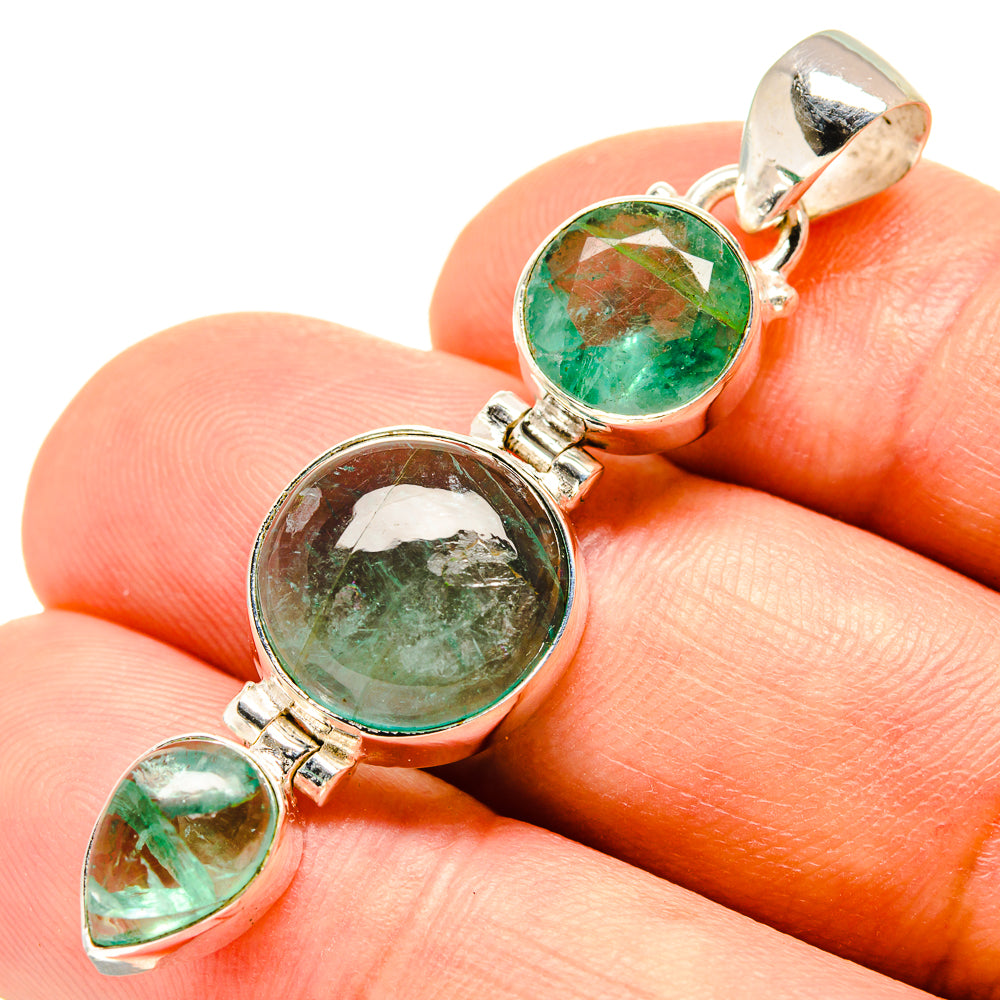 Green Fluorite Pendants handcrafted by Anasilvercos - PD757684