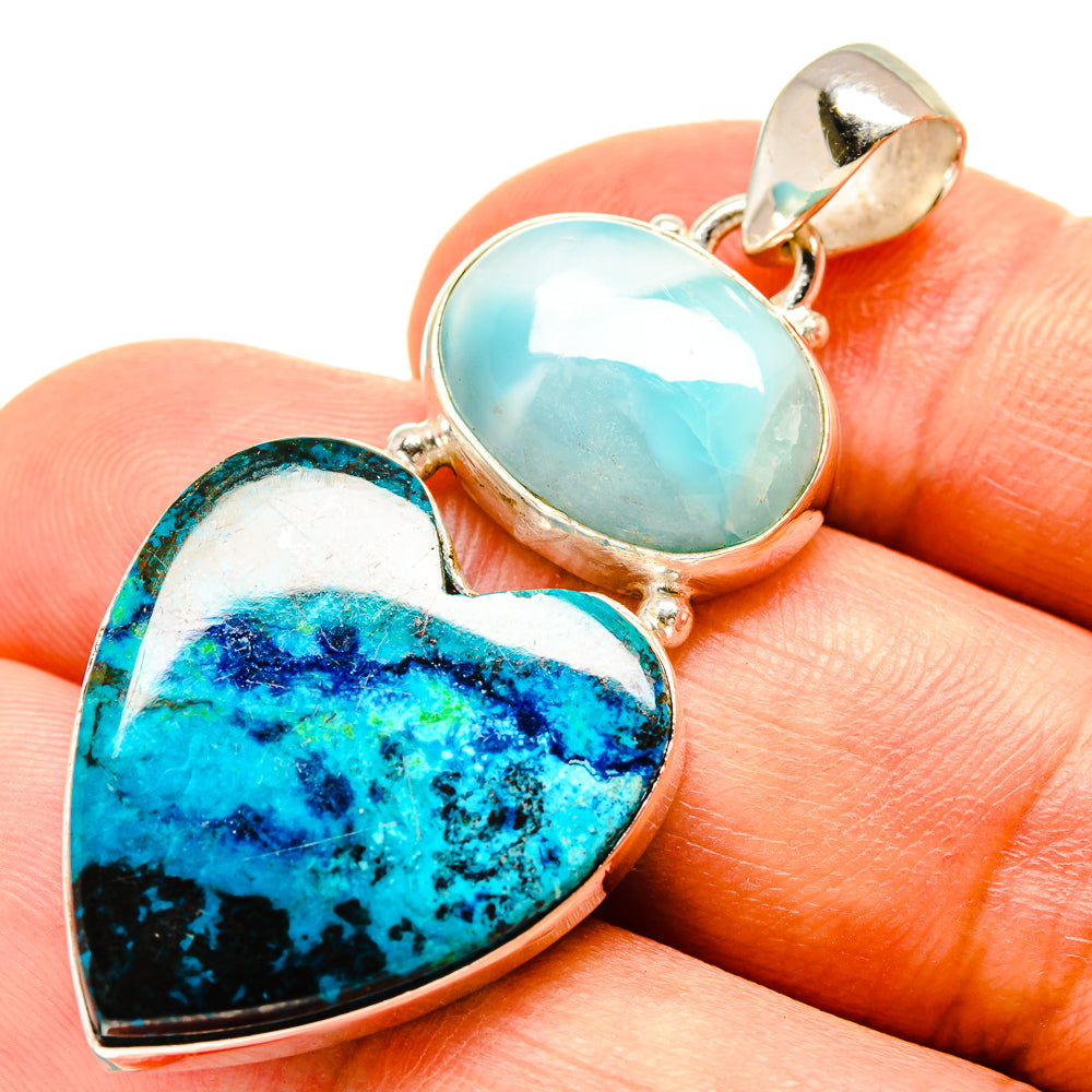 Shattuckite, Larimar Pendants handcrafted by Anasilvercos - PD757703