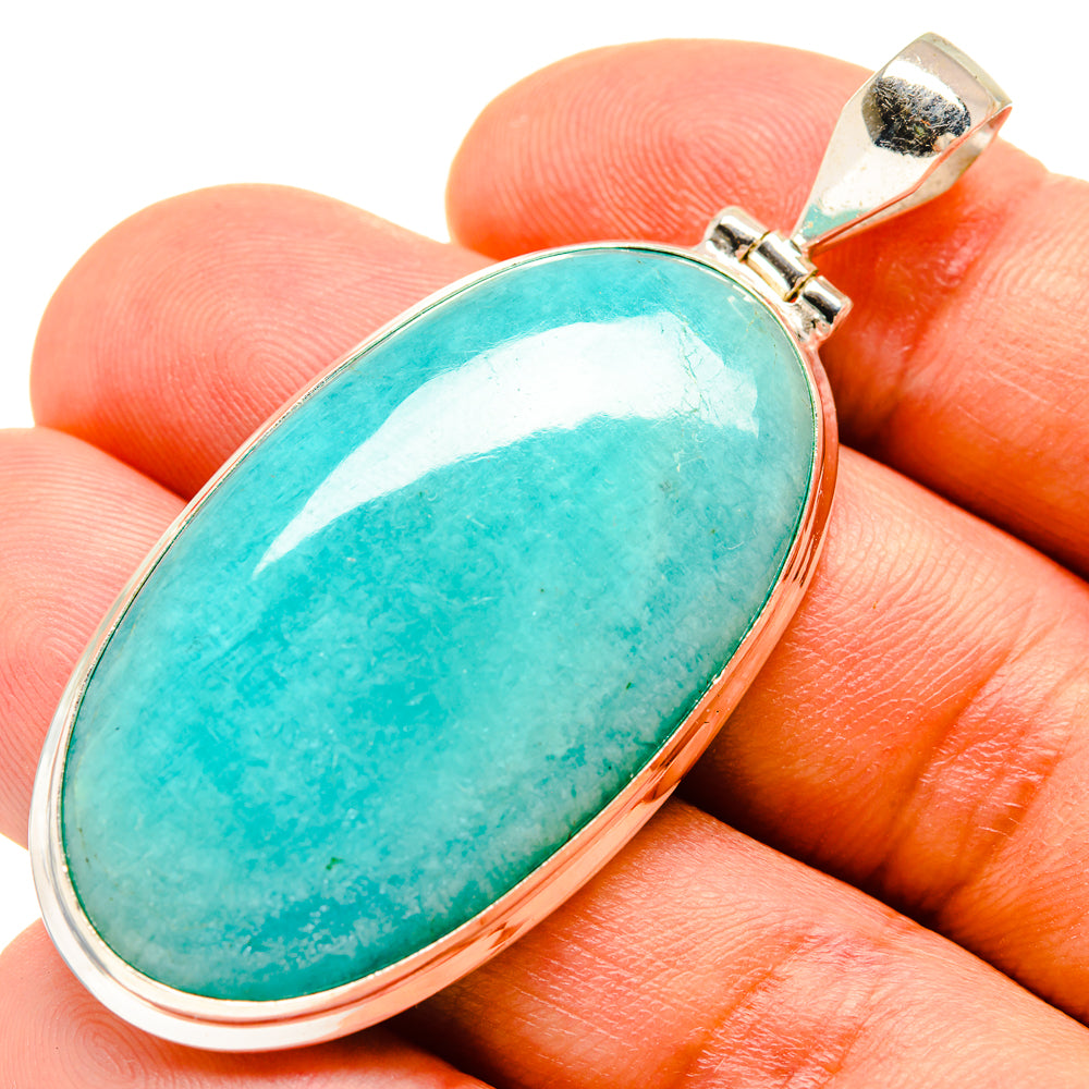 Peruvian Amazonite Pendants handcrafted by Anasilvercos - PD757710