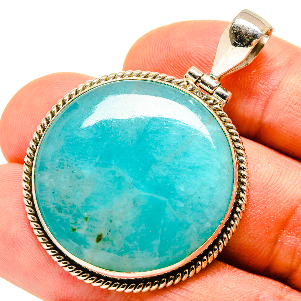 Peruvian Amazonite Pendants handcrafted by Anasilvercos - PD757727
