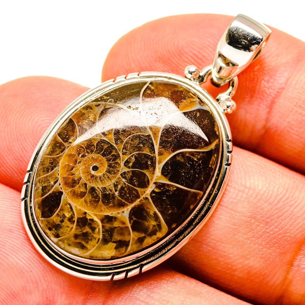 Ammonite Fossil Pendants handcrafted by Anasilvercos - PD757732