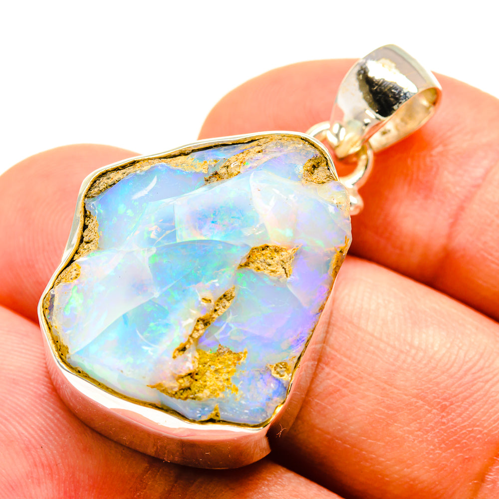 Ethiopian Opal Pendants handcrafted by Anasilvercos - PD757734