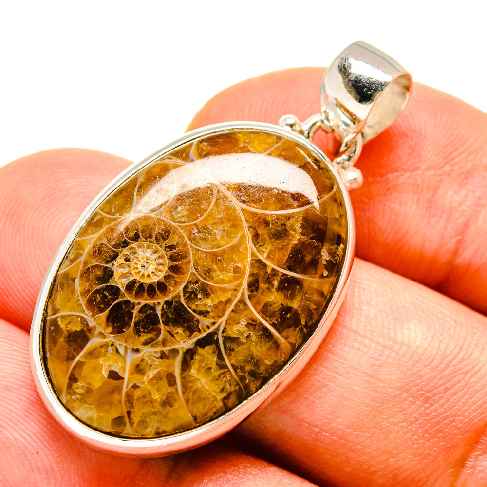 Ammonite Fossil Pendants handcrafted by Anasilvercos - PD757736