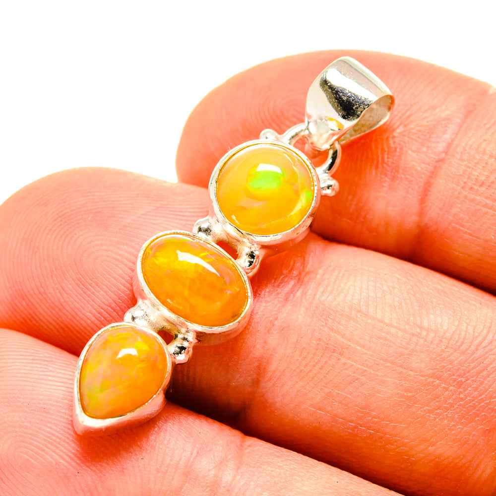 Ethiopian Opal Pendants handcrafted by Anasilvercos - PD757756