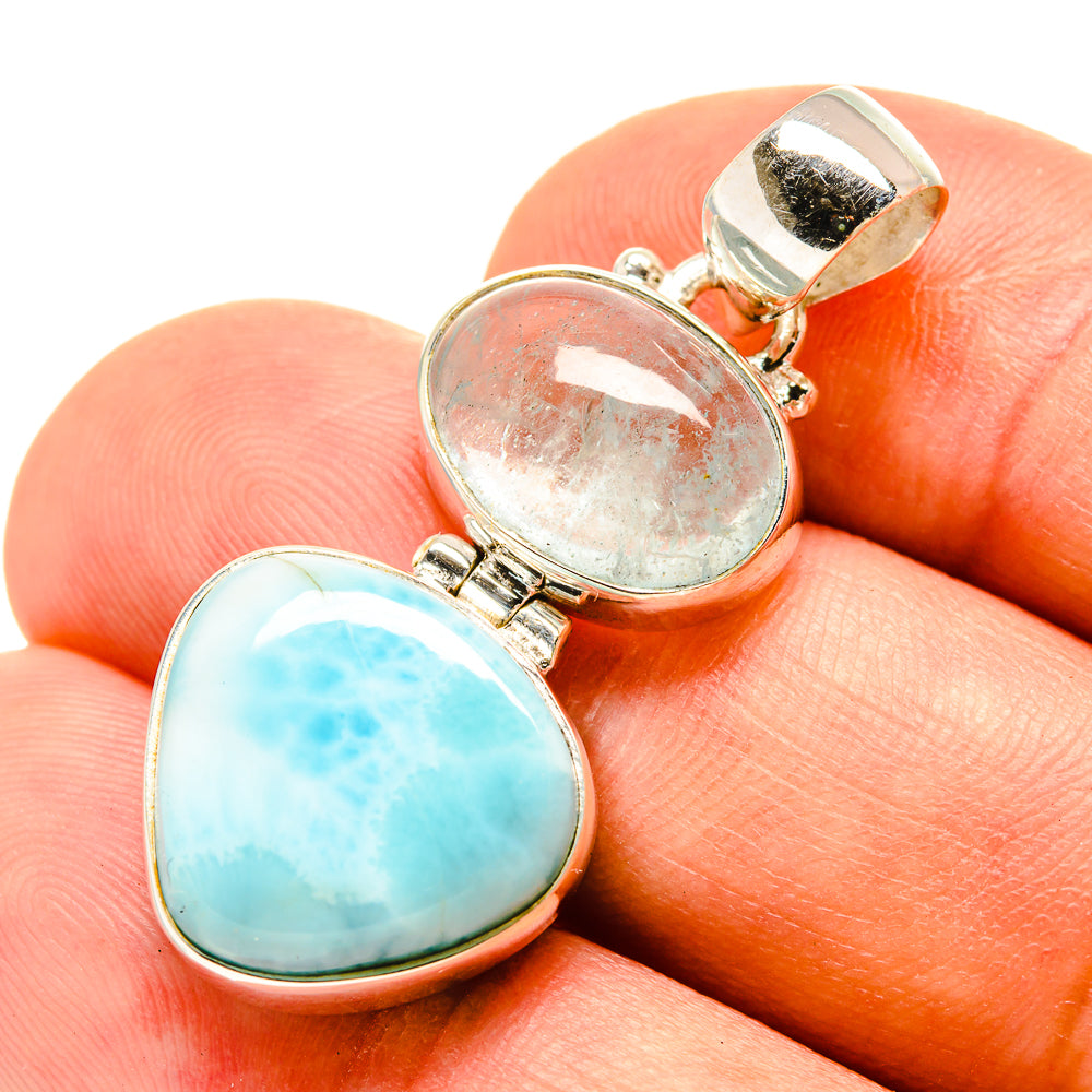 Larimar, Aquamarine Pendants handcrafted by Anasilvercos - PD757758