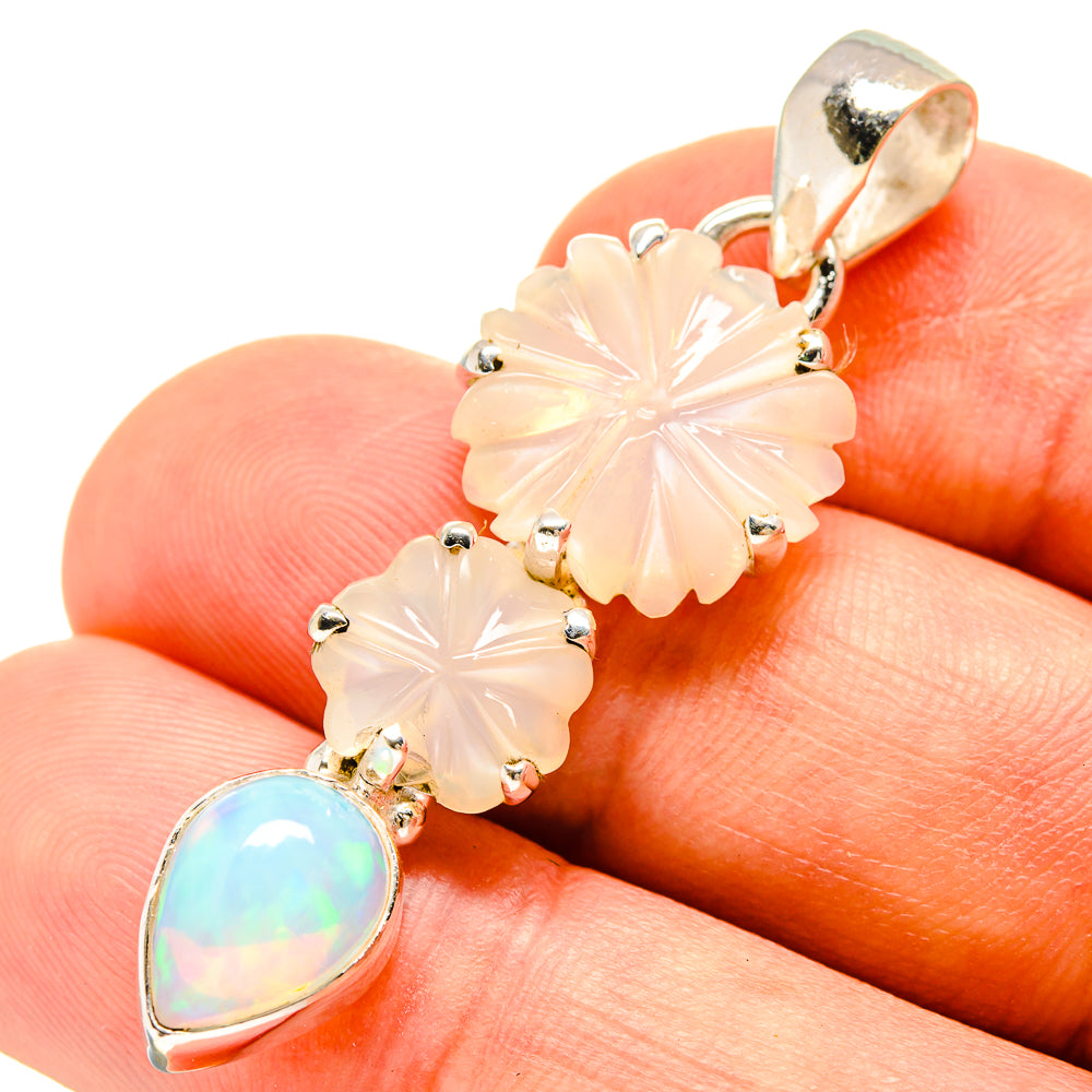 Moonstone, Ethiopian Opal Pendants handcrafted by Anasilvercos - PD757766