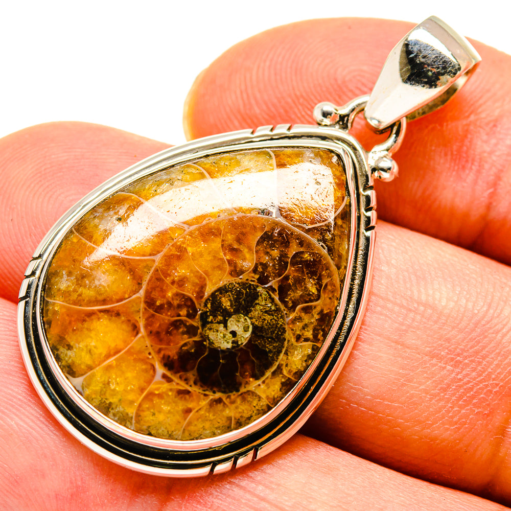 Ammonite Fossil Pendants handcrafted by Anasilvercos - PD757796