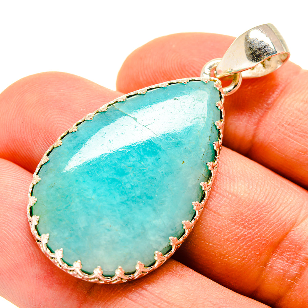 Peruvian Amazonite Pendants handcrafted by Anasilvercos - PD757799