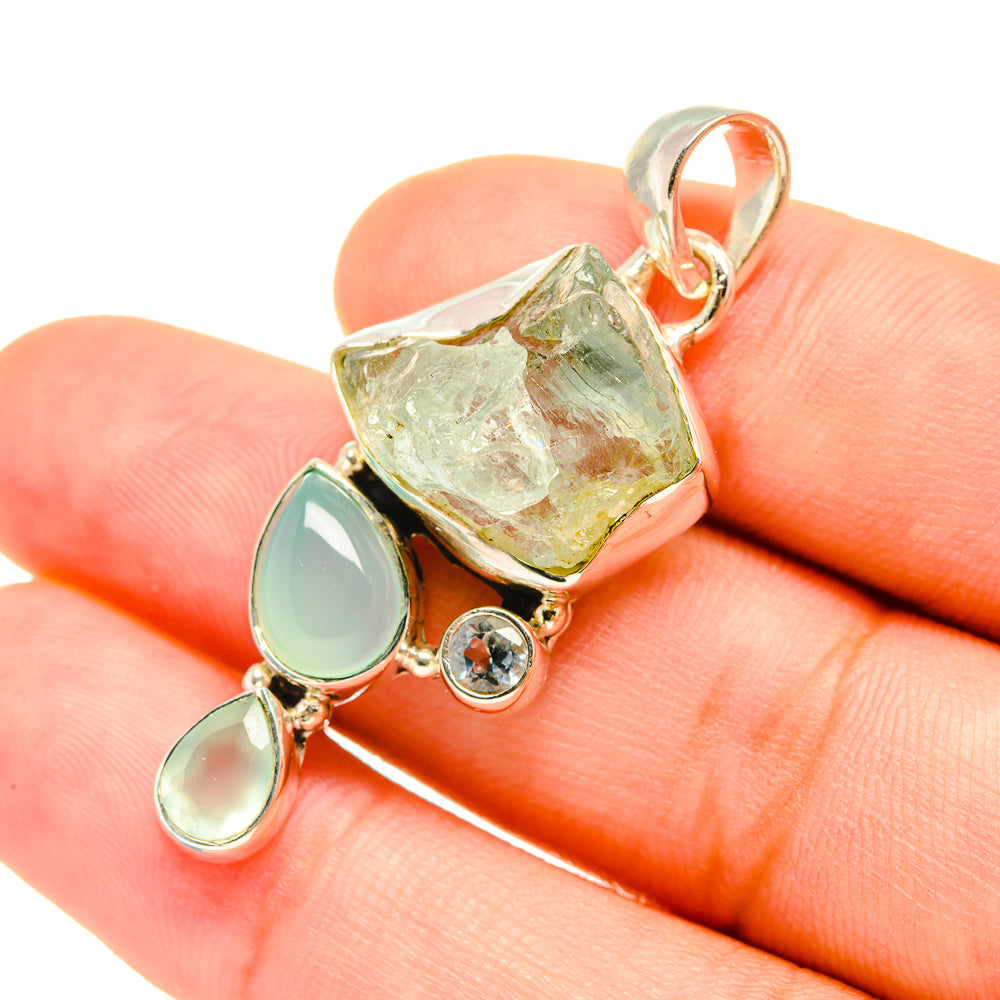 Aquamarine Pendants handcrafted by Anasilvercos - PD7578