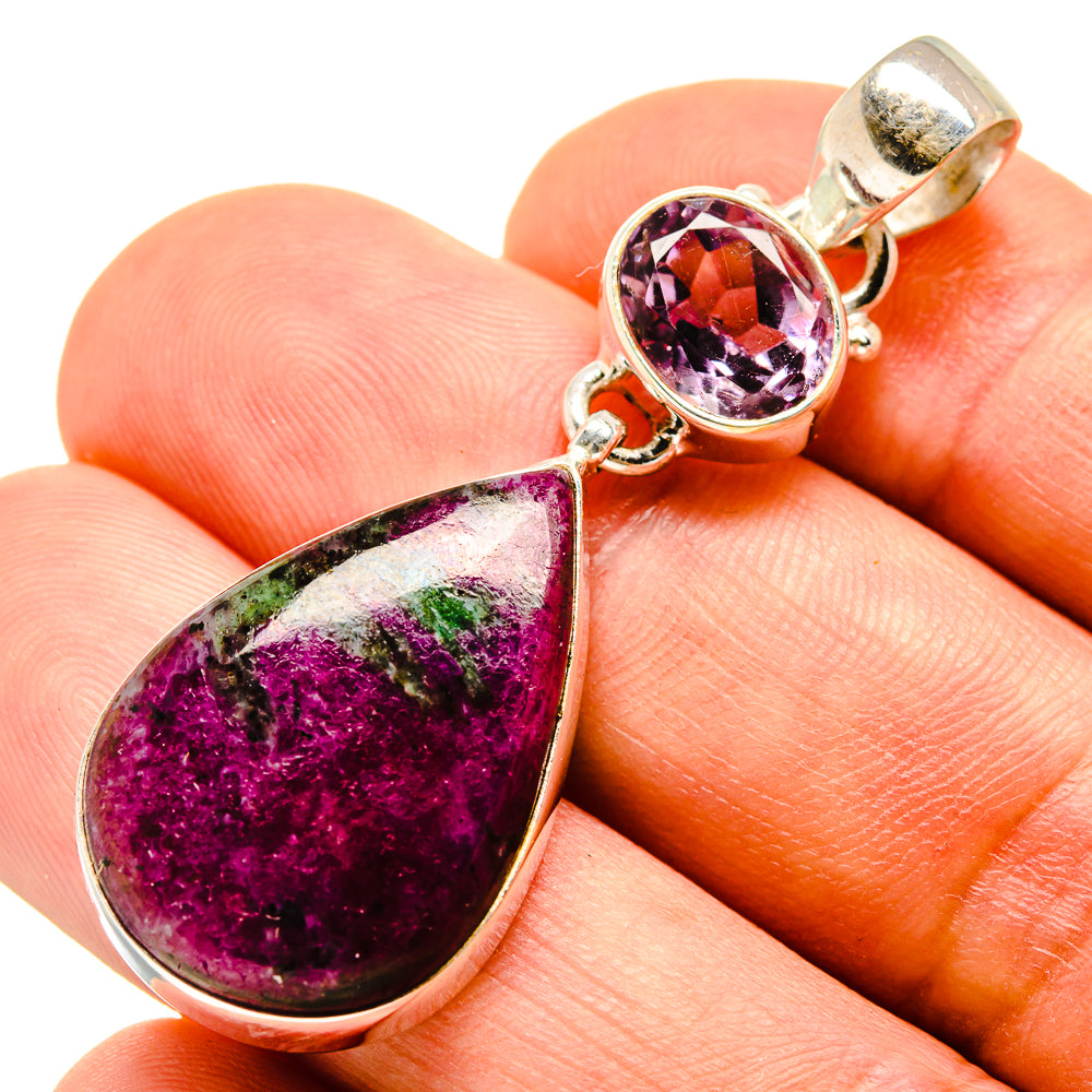 Ruby Zoisite Pendants handcrafted by Anasilvercos - PD757825