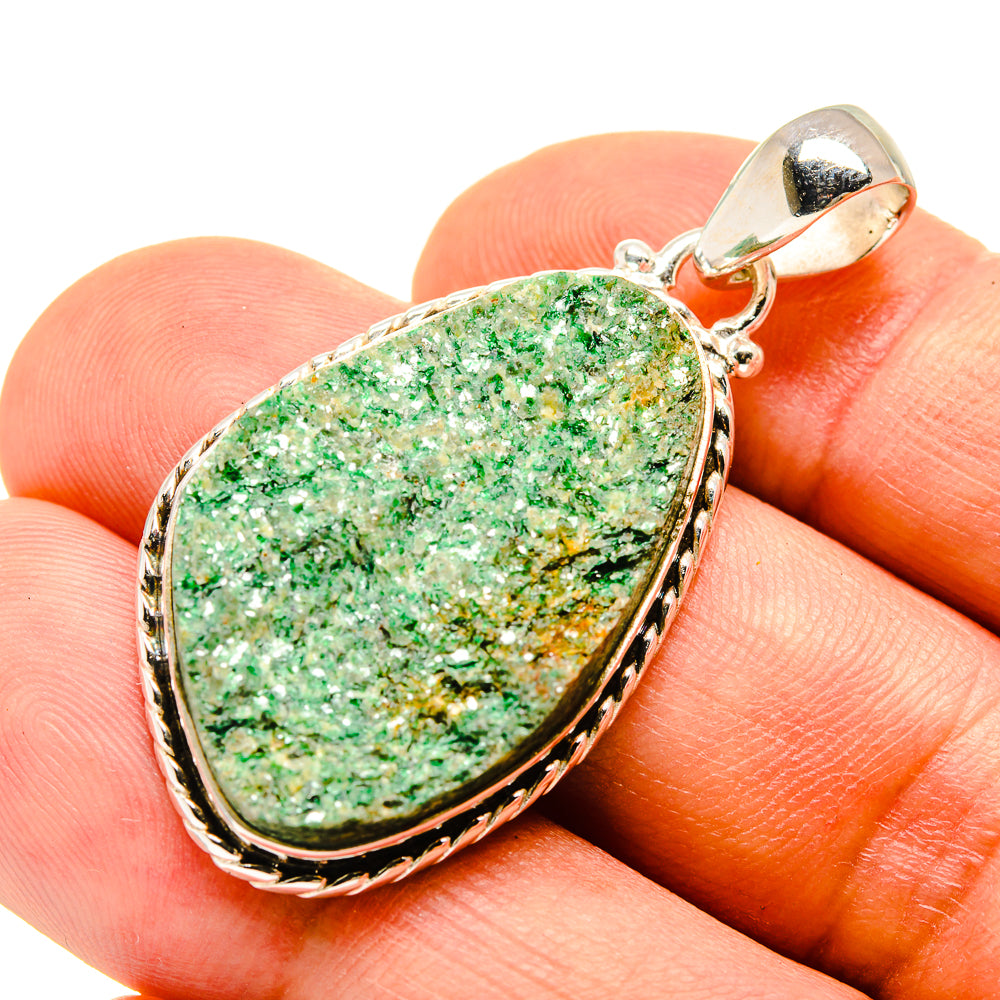 Green Fuchsite Pendants handcrafted by Anasilvercos - PD757830