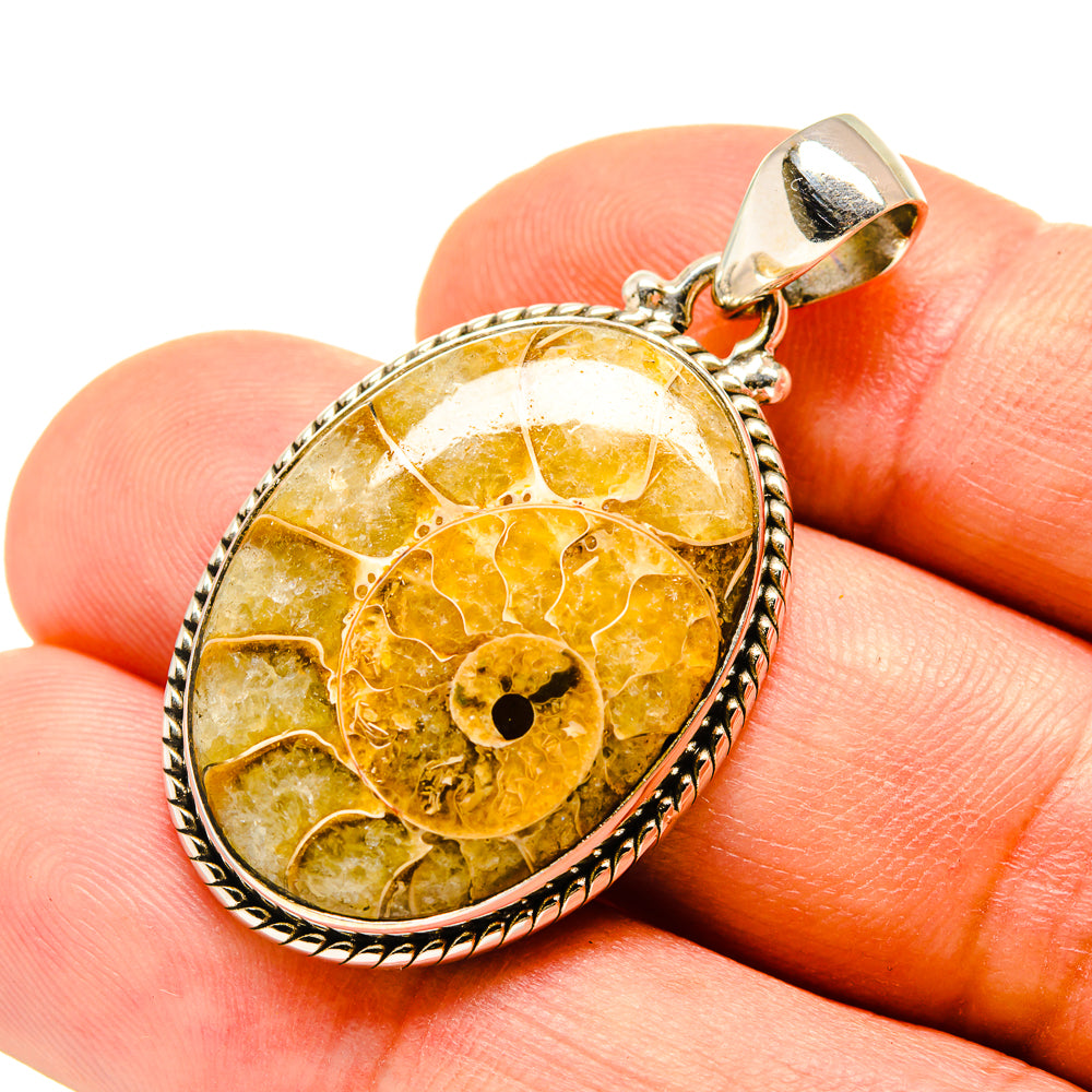Ammonite Fossil Pendants handcrafted by Anasilvercos - PD757835