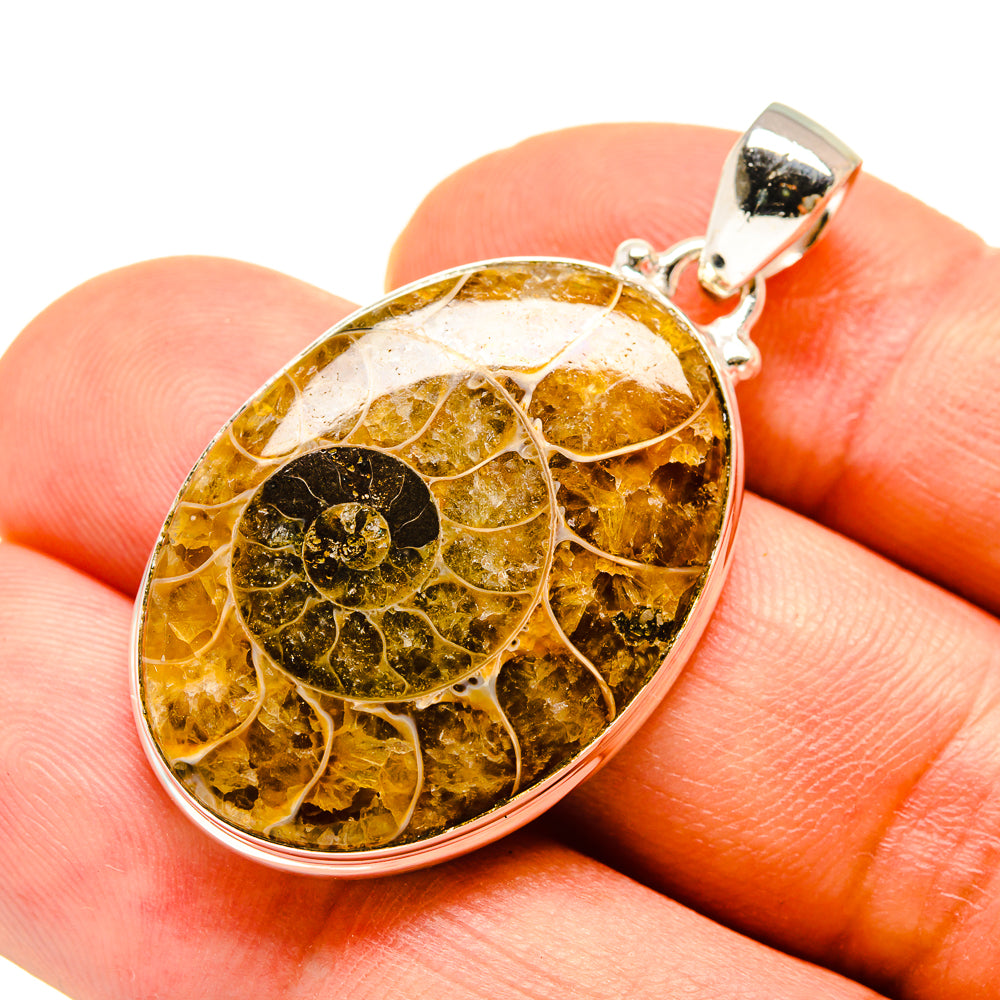 Ammonite Fossil Pendants handcrafted by Anasilvercos - PD757836