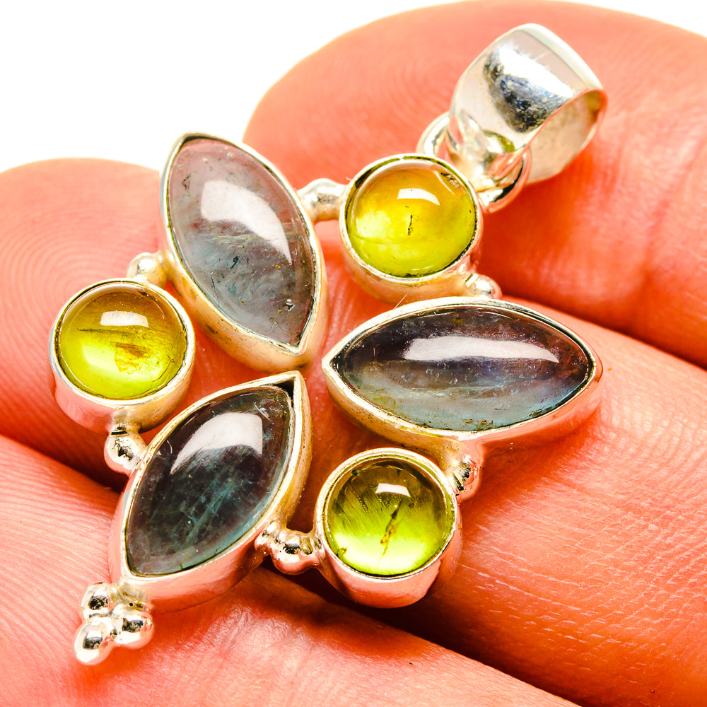 Blue Fluorite Pendants handcrafted by Anasilvercos - PD757845