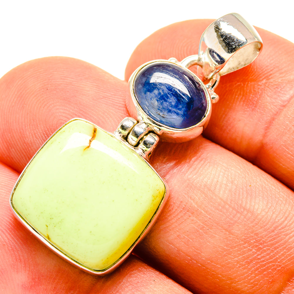 Lemon Chrysoprase Pendants handcrafted by Anasilvercos - PD757850