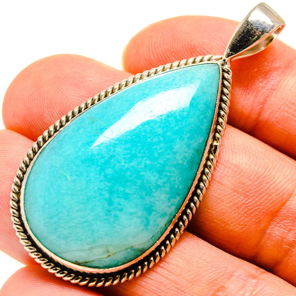 Peruvian Amazonite Pendants handcrafted by Anasilvercos - PD757855