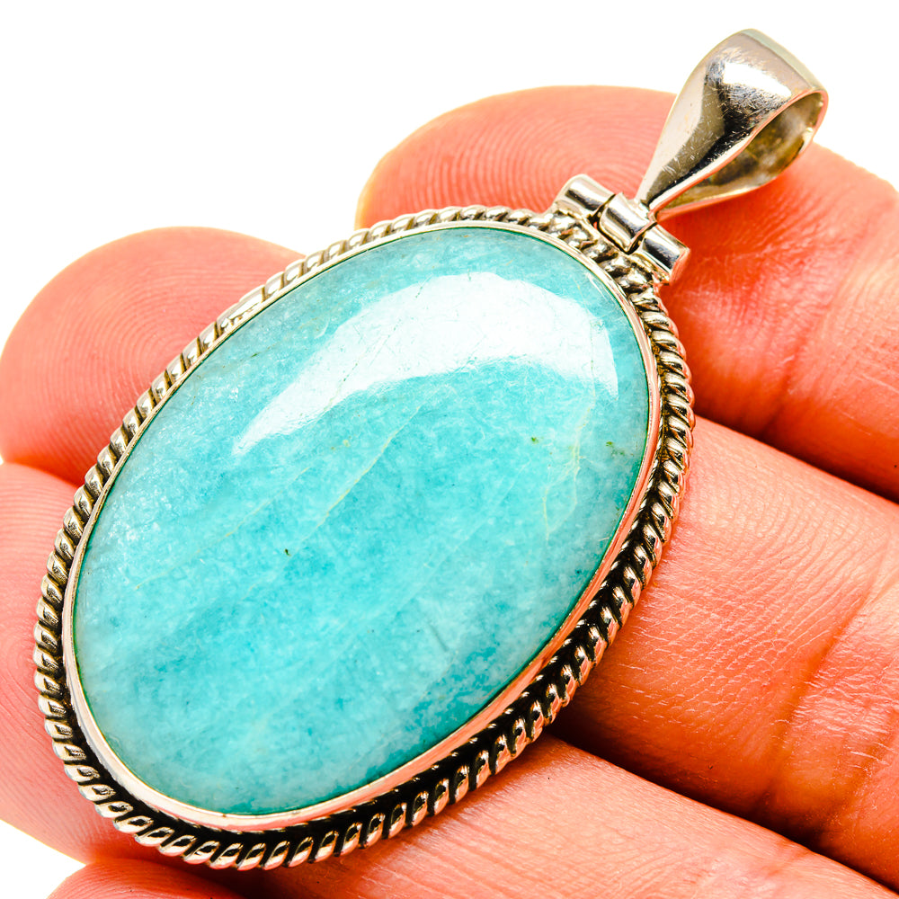 Peruvian Amazonite Pendants handcrafted by Anasilvercos - PD757870
