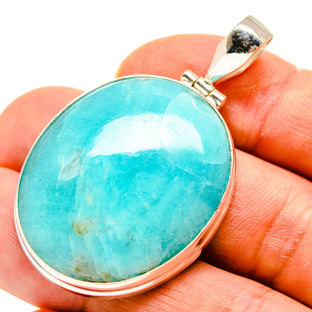 Peruvian Amazonite Pendants handcrafted by Anasilvercos - PD757871