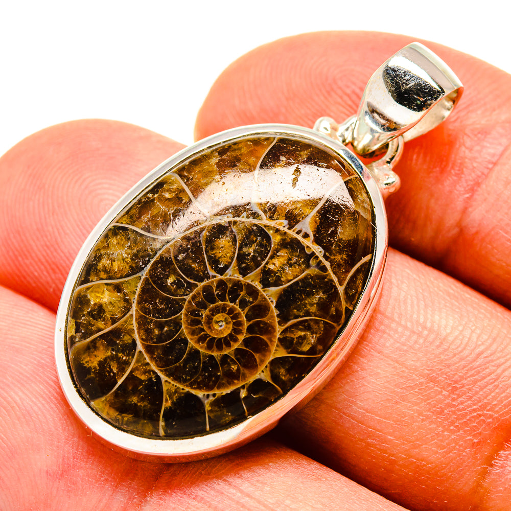 Ammonite Fossil Pendants handcrafted by Anasilvercos - PD757884
