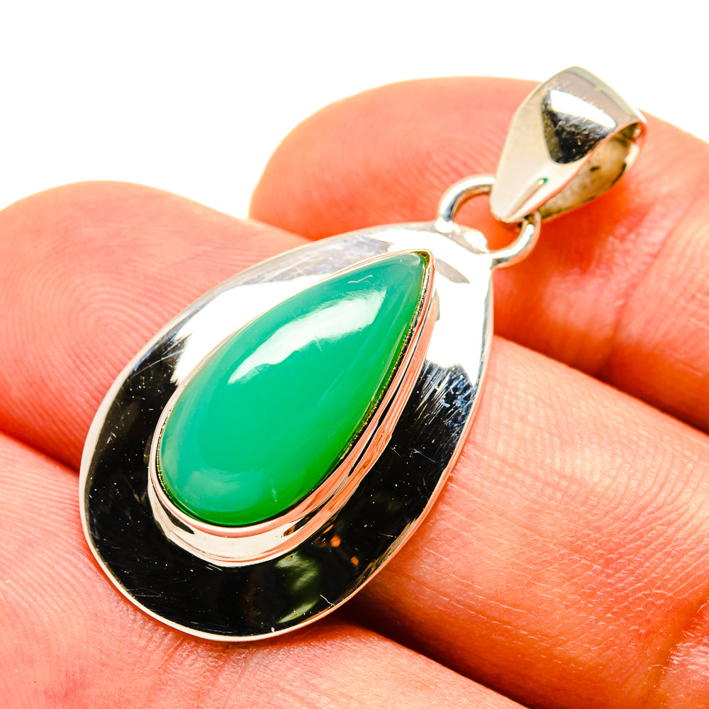 Chrysoprase Pendants handcrafted by Anasilvercos - PD757886