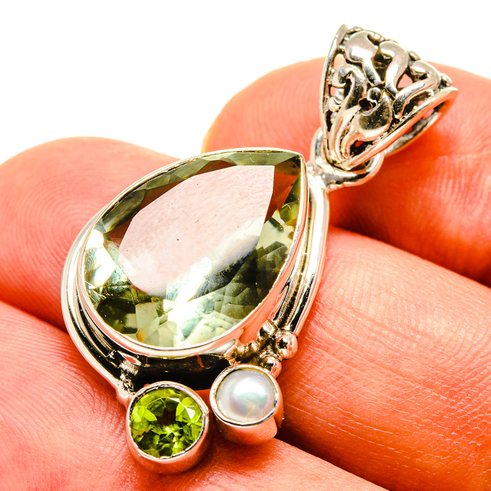 Green Amethyst Pendants handcrafted by Anasilvercos - PD757892