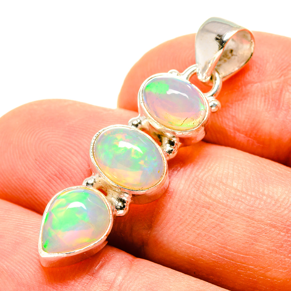 Ethiopian Opal Pendants handcrafted by Anasilvercos - PD757896