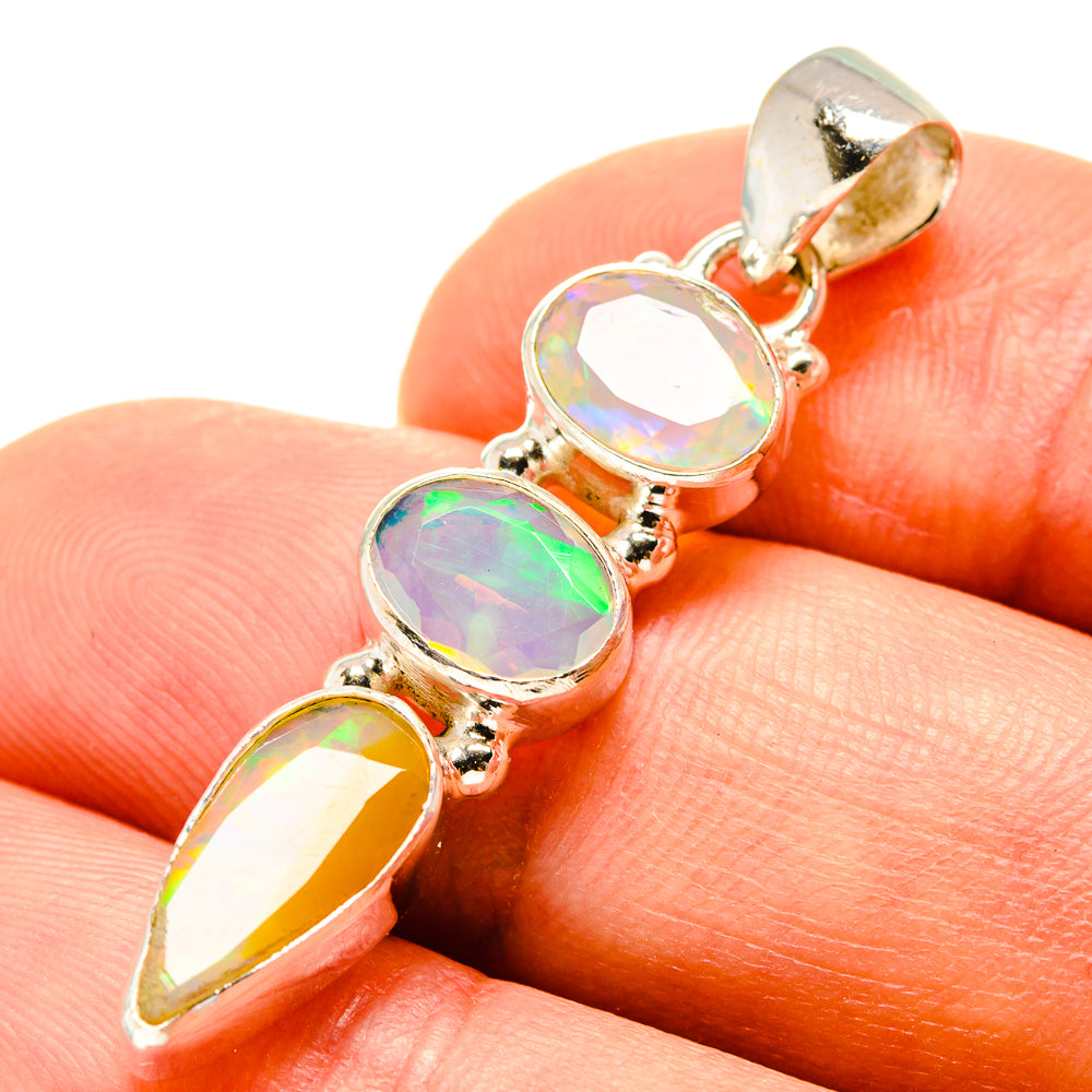 Ethiopian Opal Pendants handcrafted by Anasilvercos - PD757898