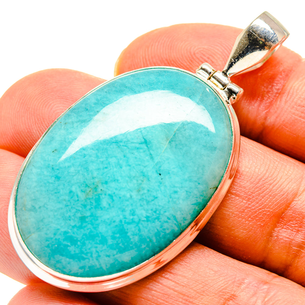 Peruvian Amazonite Pendants handcrafted by Anasilvercos - PD757910