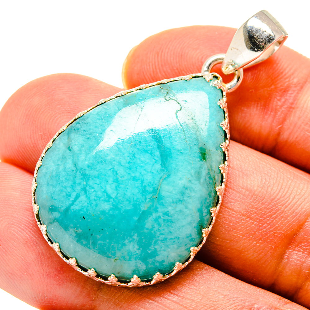 Peruvian Amazonite Pendants handcrafted by Anasilvercos - PD757912