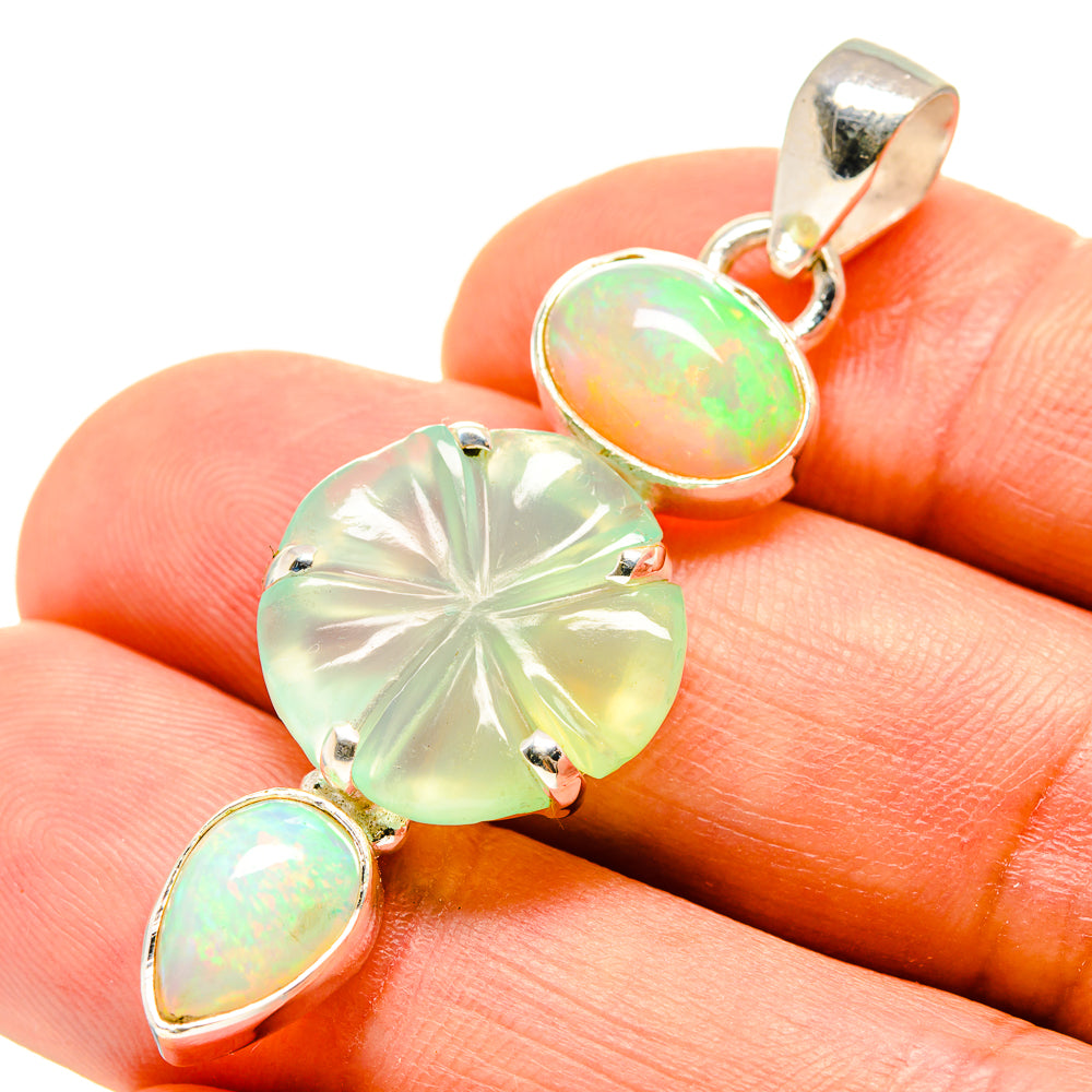 Aqua Chalcedony Pendants handcrafted by Anasilvercos - PD757914