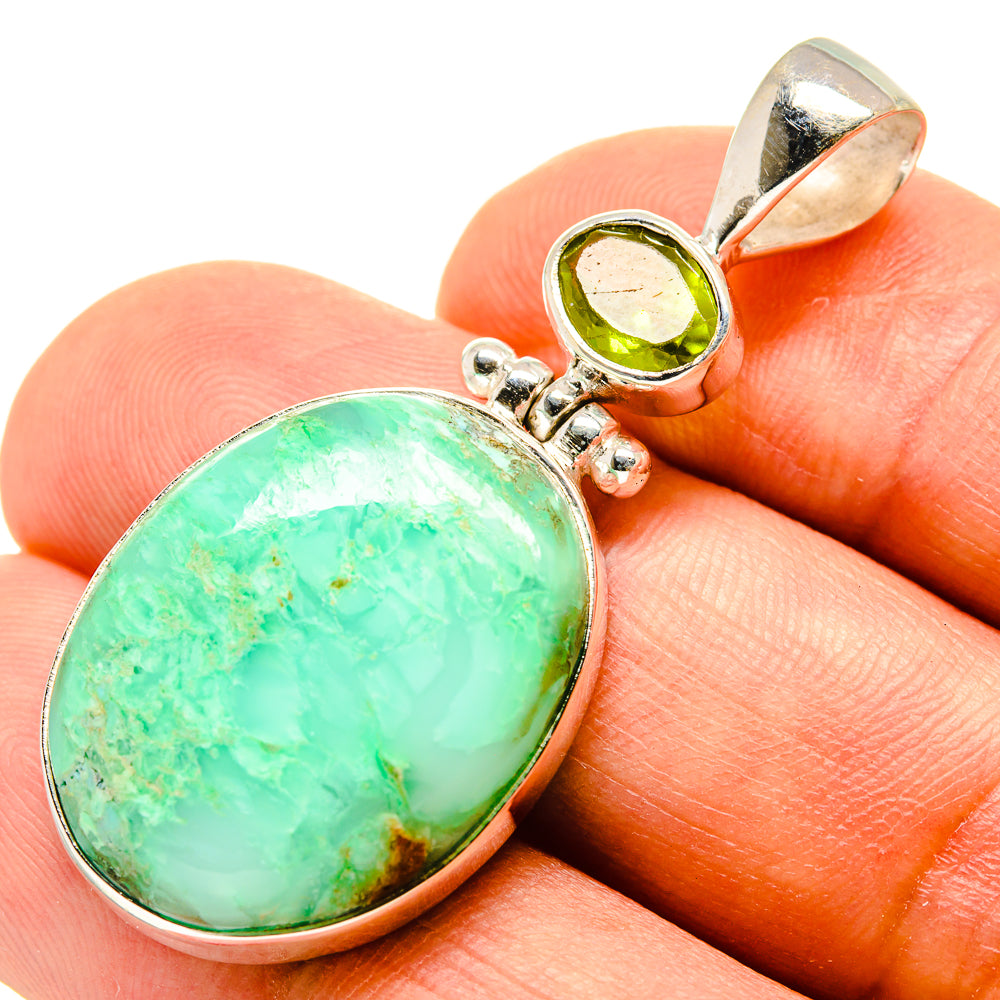 Peruvian Amazonite Pendants handcrafted by Anasilvercos - PD757932