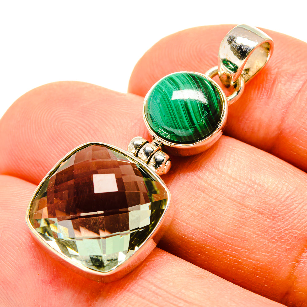 Green Amethyst Pendants handcrafted by Anasilvercos - PD757940