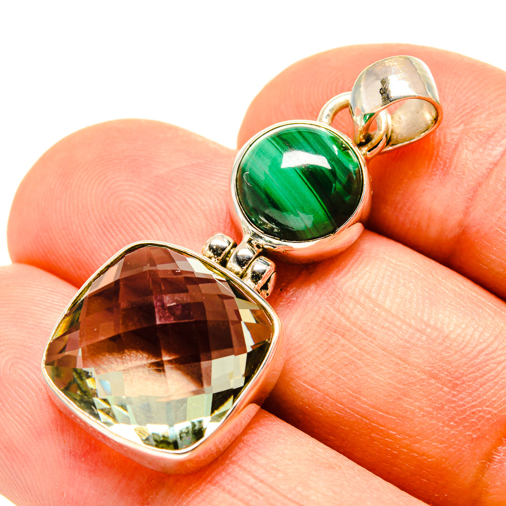 Green Amethyst Pendants handcrafted by Anasilvercos - PD757941