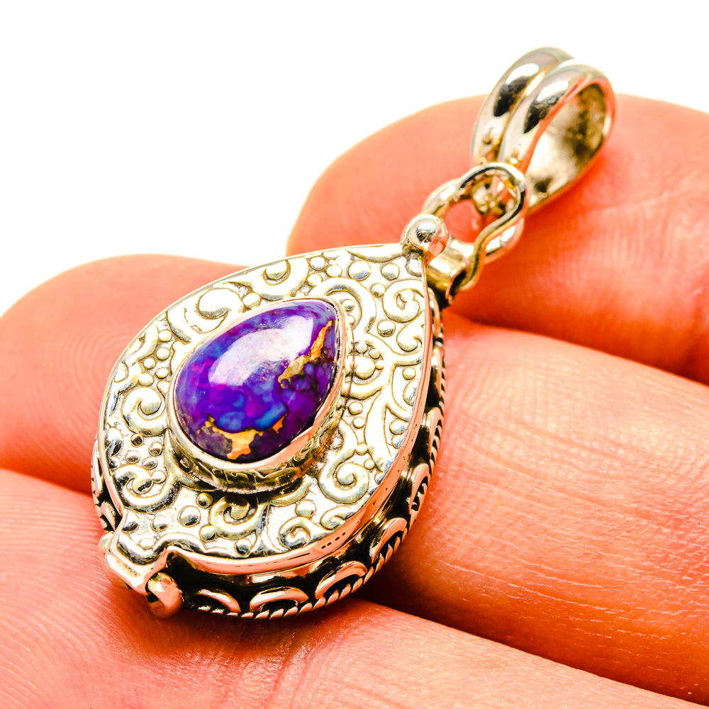 Purple Copper Composite Turquoise Pendants handcrafted by Anasilvercos - PD757945