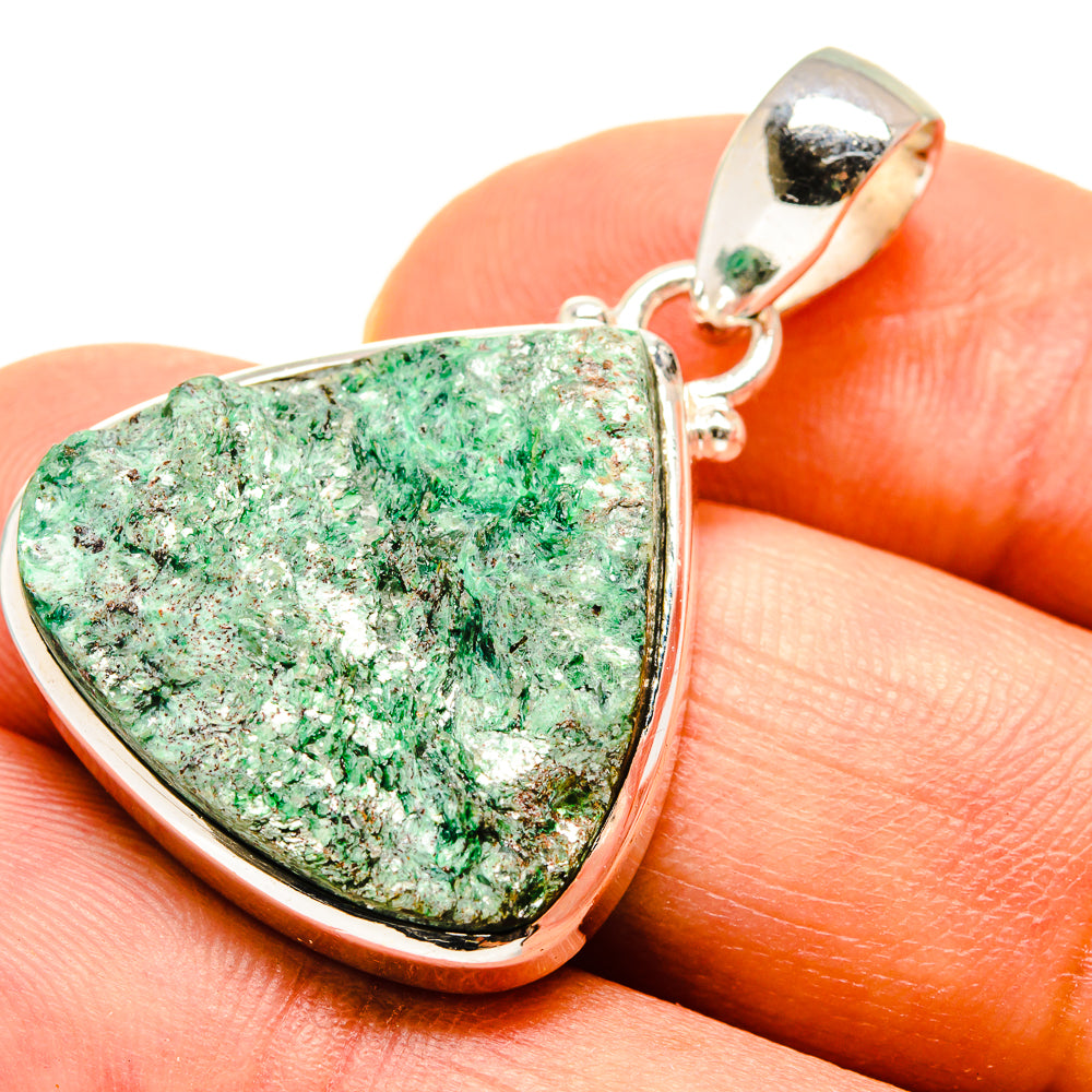 Green Fuchsite Pendants handcrafted by Anasilvercos - PD757950