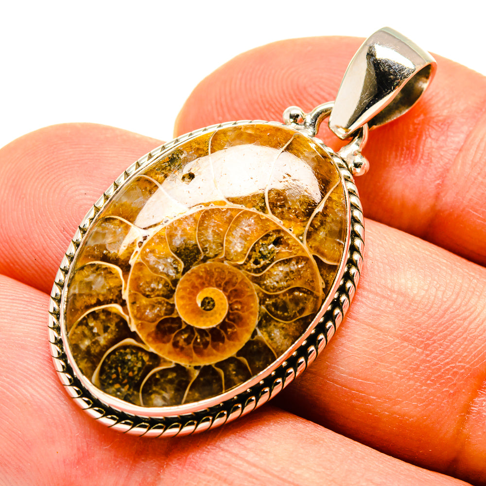 Ammonite Fossil Pendants handcrafted by Anasilvercos - PD757958