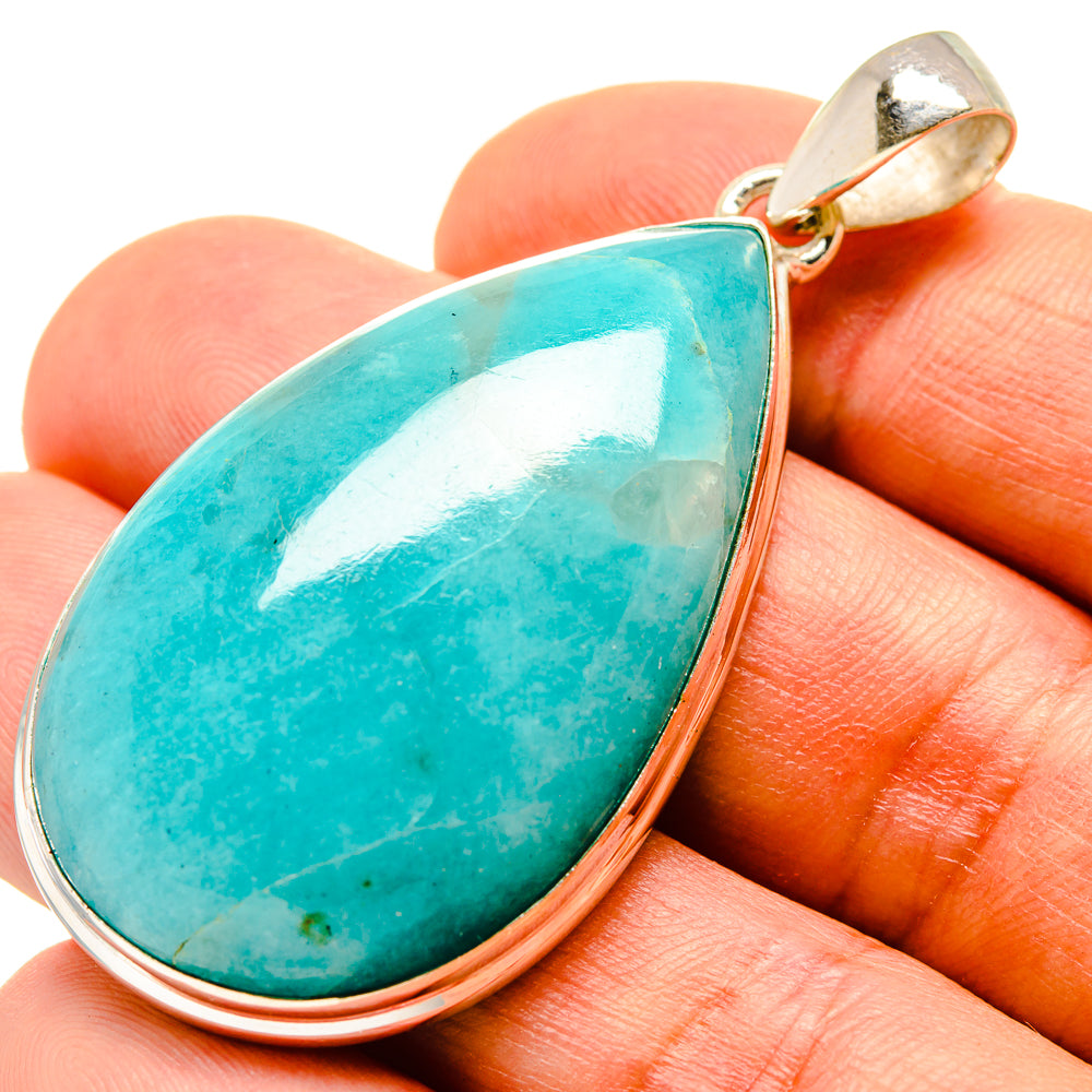 Peruvian Amazonite Pendants handcrafted by Anasilvercos - PD757960
