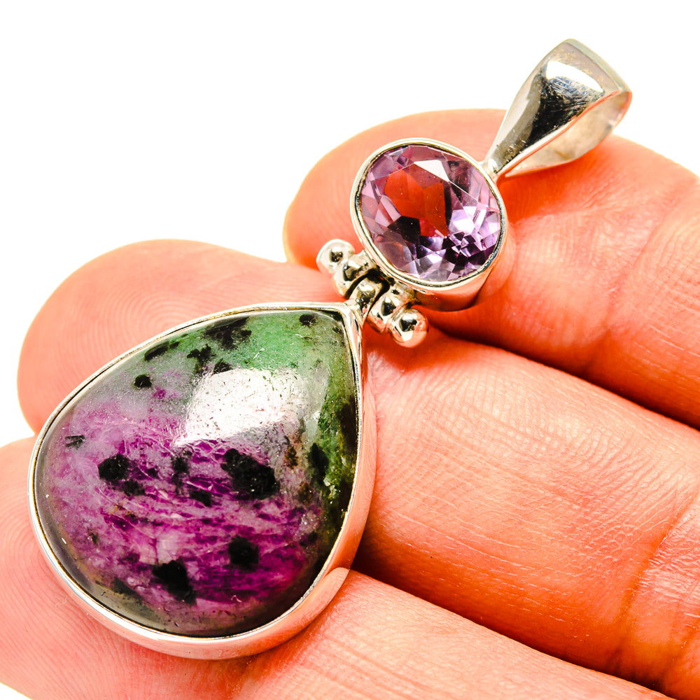 Ruby Zoisite Pendants handcrafted by Anasilvercos - PD757971