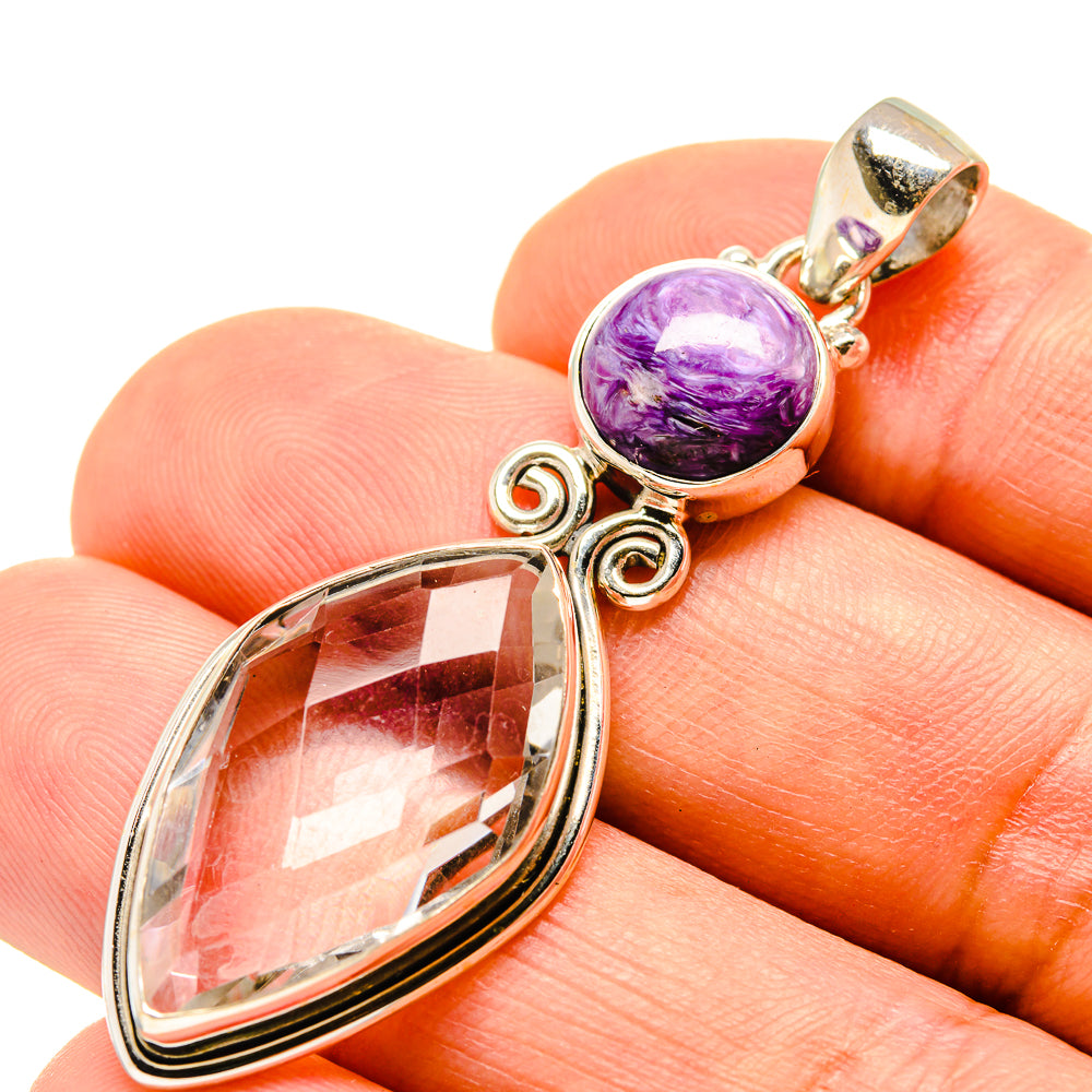 White Quartz Pendants handcrafted by Anasilvercos - PD757978