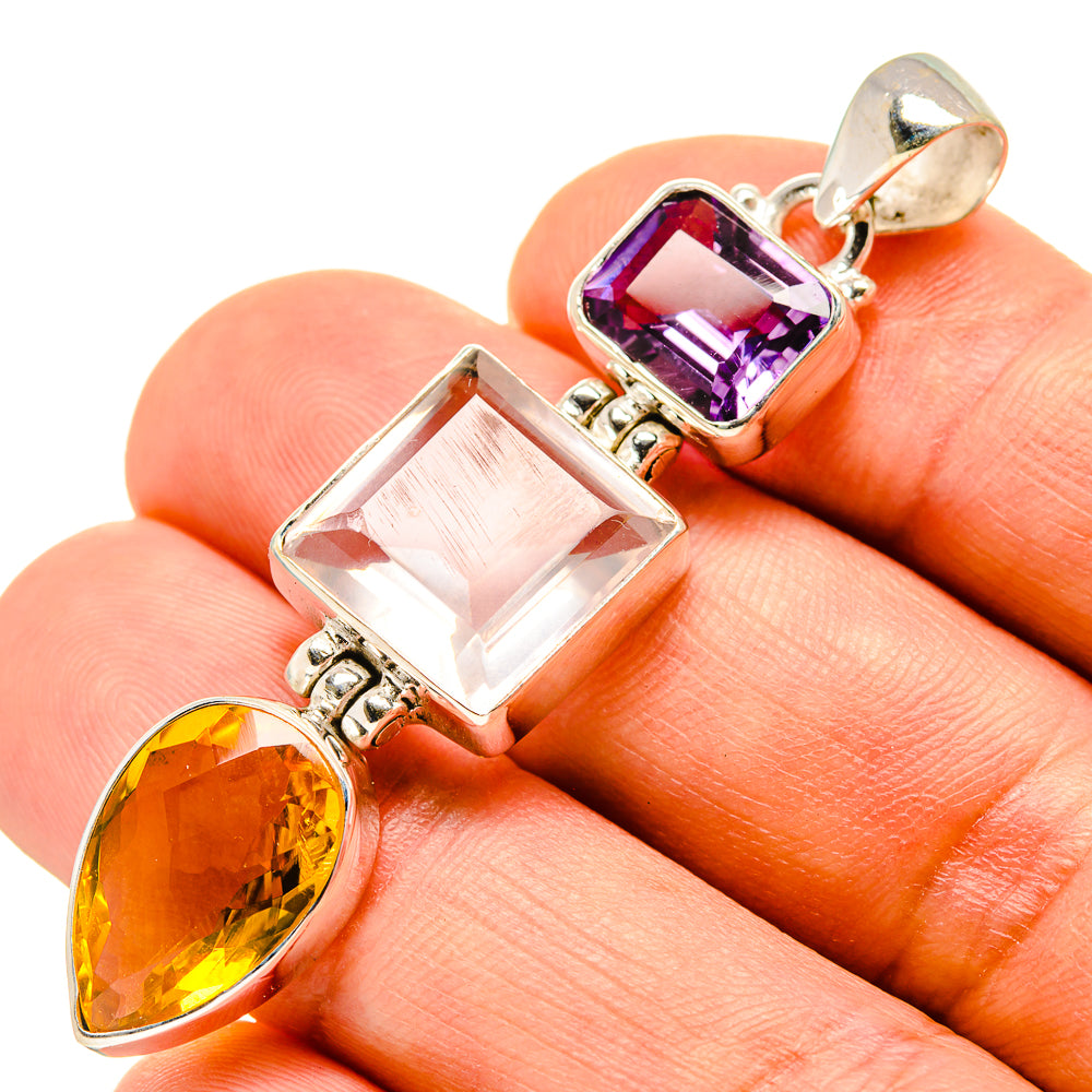 Rose Quartz Pendants handcrafted by Anasilvercos - PD757981