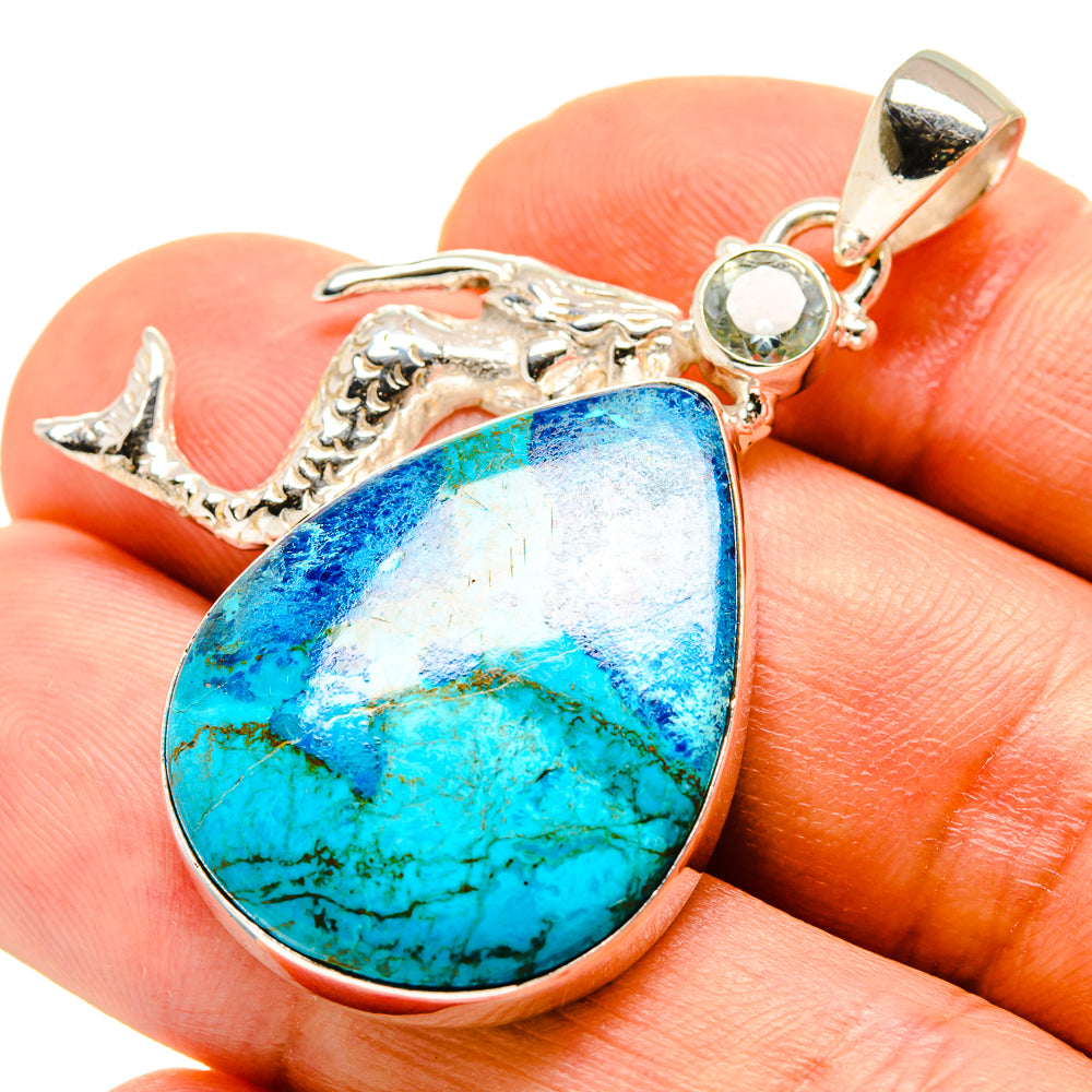 Chrysocolla Pendants handcrafted by Anasilvercos - PD757987