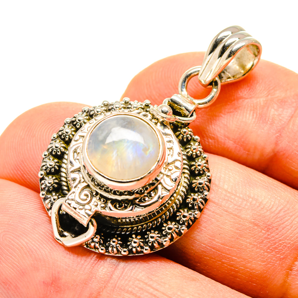 Rainbow Moonstone Pendants handcrafted by Anasilvercos - PD757994