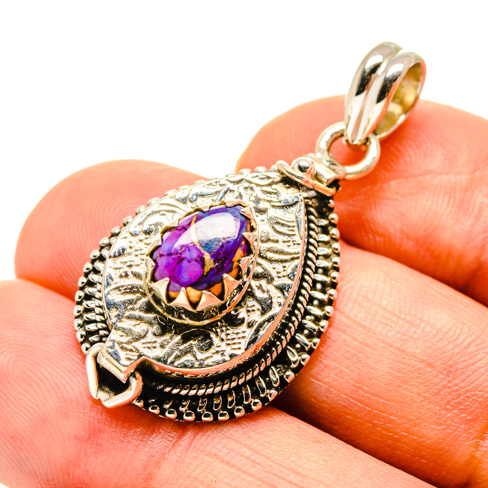 Purple Copper Composite Turquoise Pendants handcrafted by Anasilvercos - PD757995