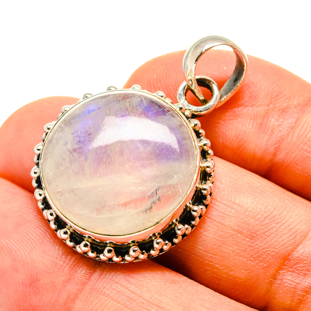 Rainbow Moonstone Pendants handcrafted by Anasilvercos - PD758008