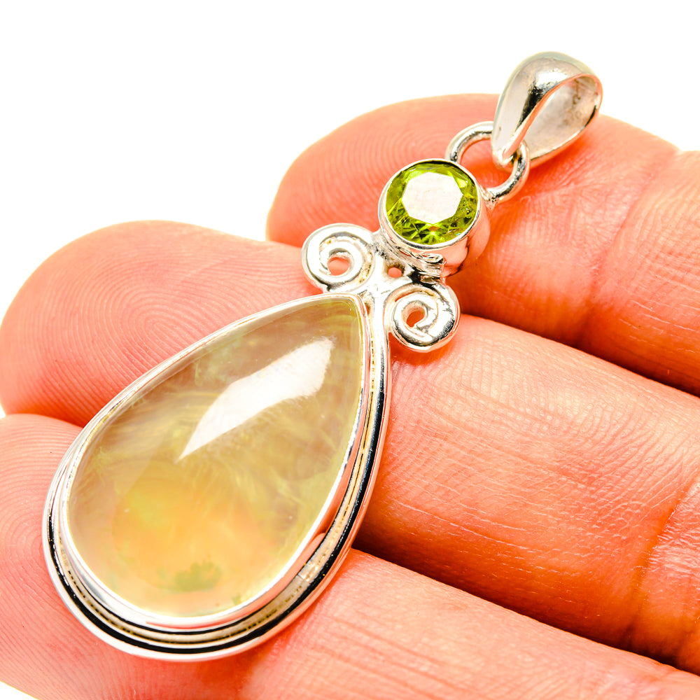Prehnite Pendants handcrafted by Anasilvercos - PD758015
