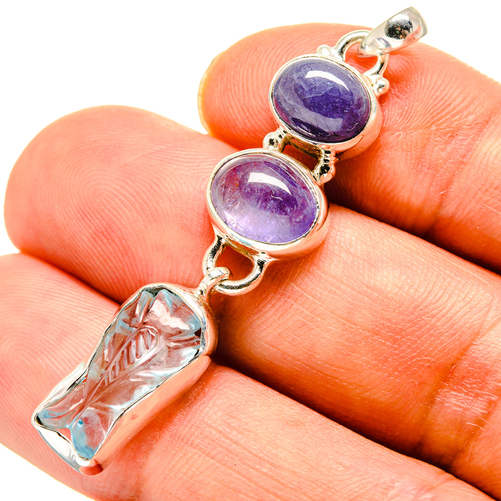 Aquamarine Pendants handcrafted by Anasilvercos - PD758023