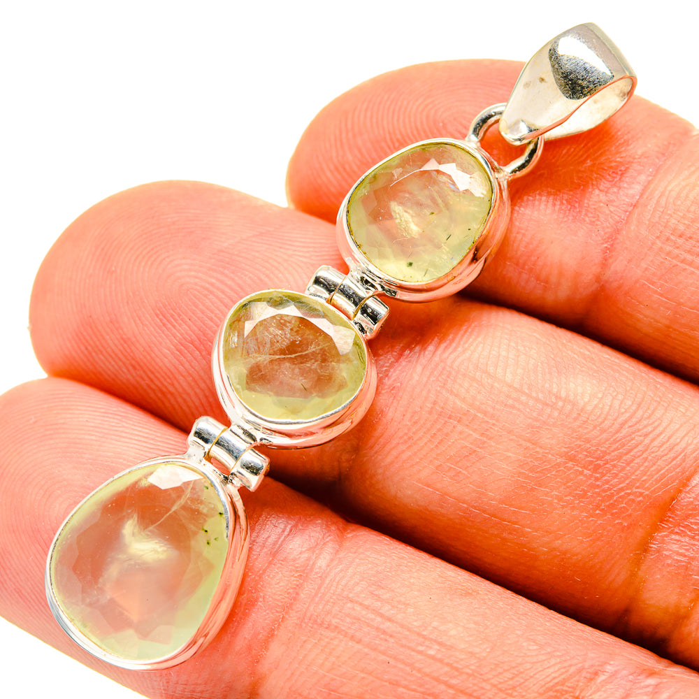 Prehnite Pendants handcrafted by Anasilvercos - PD758028