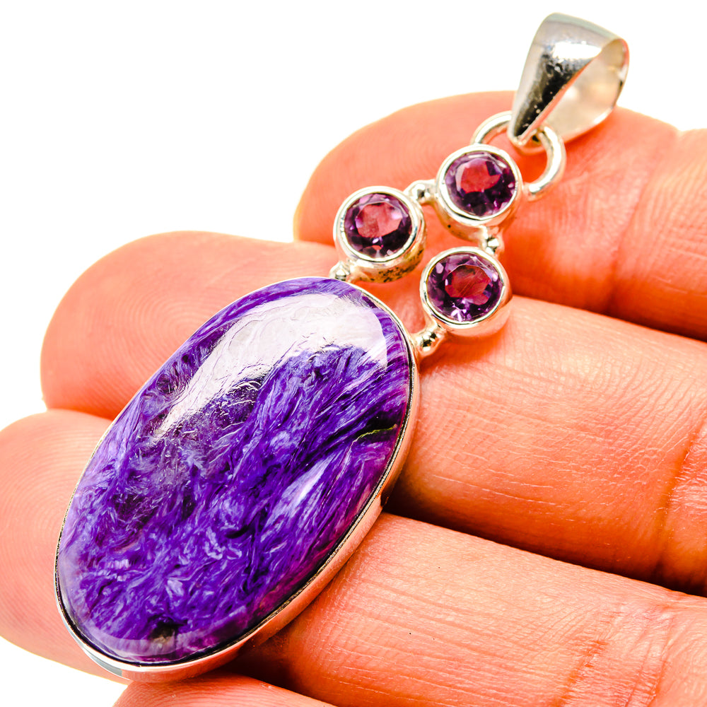 Charoite Pendants handcrafted by Anasilvercos - PD758031