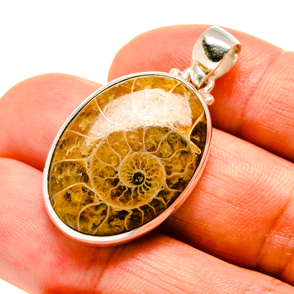 Ammonite Fossil Pendants handcrafted by Anasilvercos - PD758033